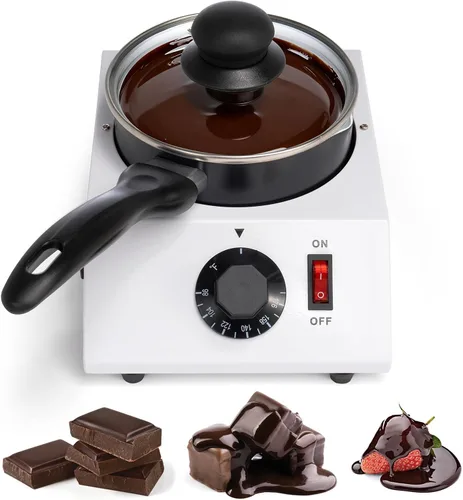 Miniatura 8 de Dyna-Living Olla para Derretir Chocolate Máquina Templadora de Chocolate Dual para Derretir Chocolate, Máquina para Derretir Chocolate de 80W Olla