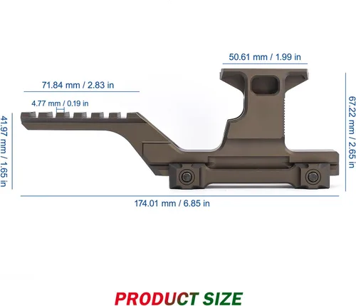 Miniatura 5 de Kit de montaje tipo grupo táctico elevadores alcance montaje para T1 T2 mira de alcance óptico, para 0.787 in Picatinny Riser alcance Mount