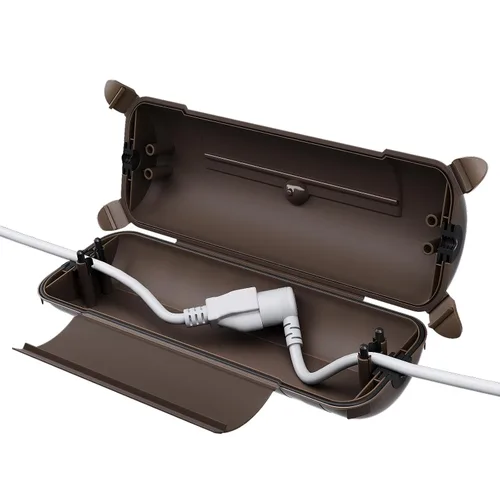 Miniatura 20 de Flemoon [Paquete de 3] Cubierta de cable de extensión para exteriores, impermeable, resistente a la intemperie, caja de conexión eléctrica