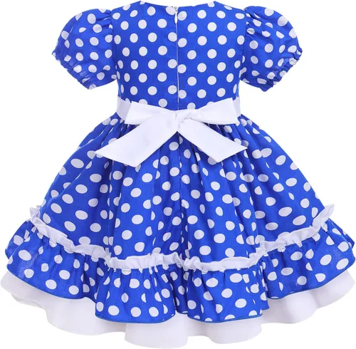 Miniatura 2 de Vestido de lunares para niña, ocasiones especiales, retro, de los años 50, vintage, clásico, vestido de fiesta de té