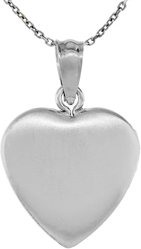 Miniatura 4 de Collar pequeño de plata de ley de 0.6in con forma de corazón y mariposas de 40,6 a 20.0in