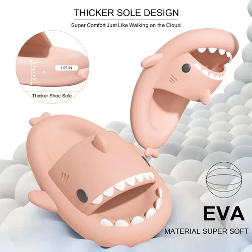 Miniatura 3 de EECH Sandalias Cloud Shark para niños y niñas, 2023, pantuflas de tiburón para niños grandes, sandalias de tiburón de suela gruesa mejoradas