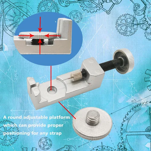 Miniatura 3 de Sdanart Kit de herramientas de extracción de eslabones de reloj, herramienta de extracción de pines de reloj con 10 pines adicionales para removedor