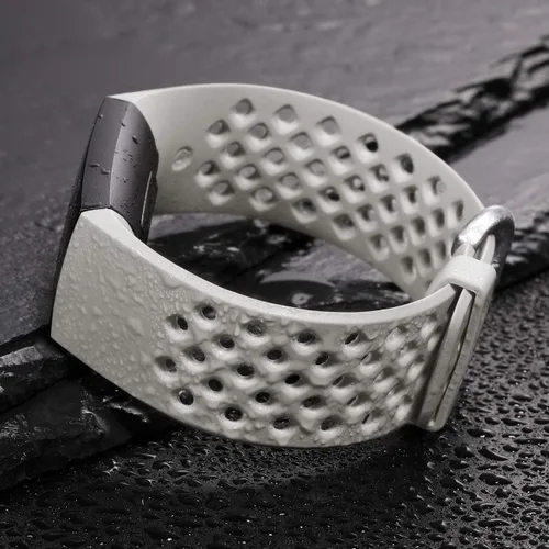 Miniatura 3 de Wepro - Correas de repuesto para bandas, impermeable, con orificios, transpirable, pequeña y grande, para mujeres y hombres, Gris Negro