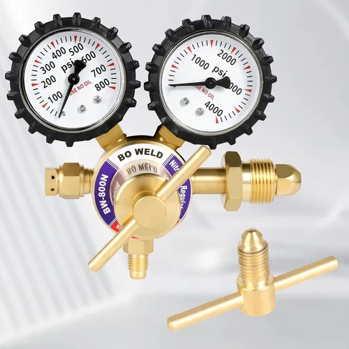 Miniatura 6 de BO WELD Regulador de nitrógeno con 0-800 PSI, conexión de entrada CGA580 y calibre de conexión de salida de 1/4 '' macho