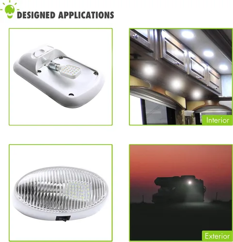 Miniatura 5 de Paquete de 2 bombillas LED giratorias para interiores de caravana, superbrillante, 312 lúmenes, 1141, 1156, BA15S, 24-SMD, bombilla de 10-30 V
