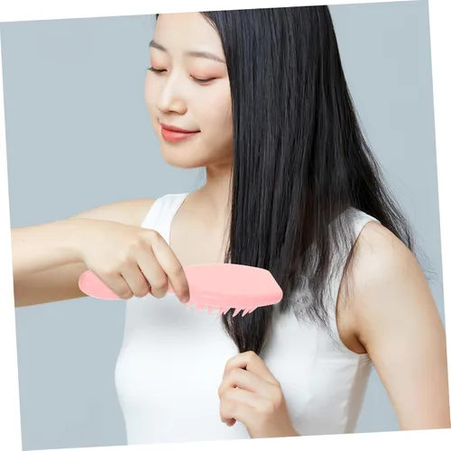 Miniatura 7 de Mikinona Cepillo de champú de mango largo, depurador de cuero cabelludo para cabello largo, masajeador de cabello, peine para caspa