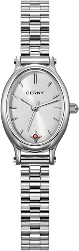 Miniatura 8 de BERNY Relojes de plata para mujer, delicado reloj de pulsera para mujer, reloj de pulsera pequeño impermeable 3ATM, reloj de cuarzo analógico