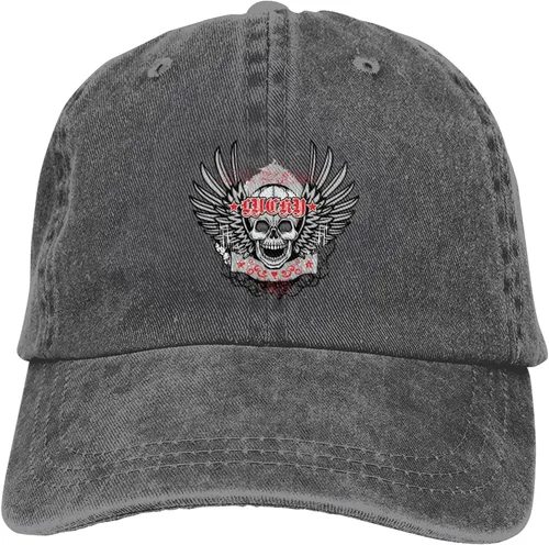 Miniatura 9 de Cowboy Hat Trendy Hats for Man and Women Djustable Four Season Outdoor Baseball Cap of Hell Skull with Angel Deep Heather