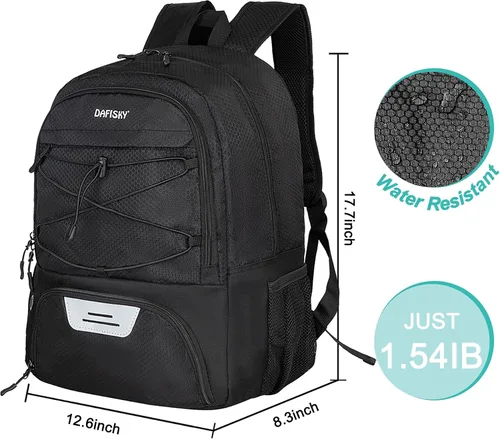 Miniatura 2 de DAFISKY Mochila de fútbol juvenil – Bolsa de fútbol con zapatos y compartimento para pelotas Bolsa deportiva para baloncesto, voleibol, fútbol