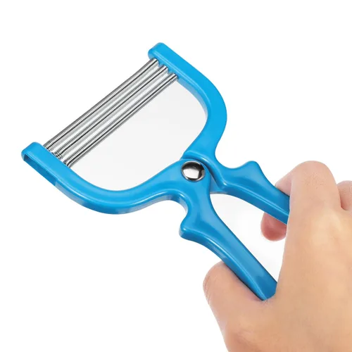 Miniatura 9 de Depiladora facial manual para mujeres, removedor de vello de primavera para cara, barbilla, labio superior, herramienta de depilación portátil (azul)