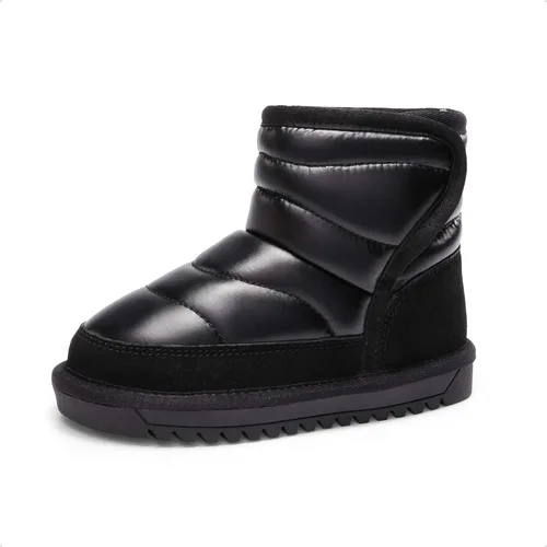 Miniatura 6 de DREAM PAIRS Botas de nieve para niñas y niños, zapatos de tobillo de invierno de 0.394 pulgadas con forro de piel sintética para niños pequeños