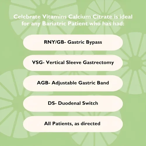 Miniatura 5 de Celebrate Vitamins Bariatric Calcio Masticables 500 mg con vitamina D3, suministro de 3 meses (90 masticaciones) para manga gástrica y bypass, apoyo