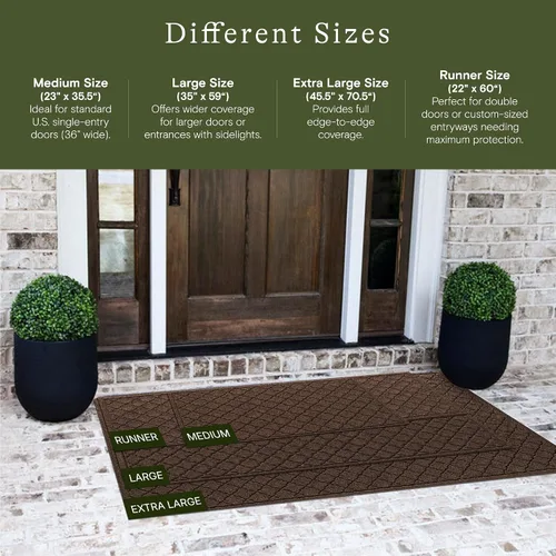 Miniatura 2 de Bungalow Flooring Waterhog - Tapete para puerta, 4 x 6 pies, fabricado en Estados Unidos, duradero y decorativo, antideslizante, interior/exterior