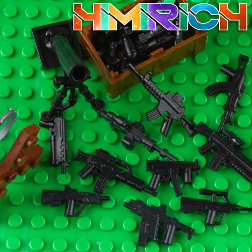 Miniatura 7 de 38 Piezas Paquete de Armas Militares de la Segunda Guerra Mundial, Accesorios de Armas Estilo Soldado, Juegos de Armas del Ejército Juguetes