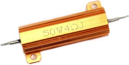Miniatura 2 de RX24 50 W 4 Ohm Resistor Caja de aluminio Wirewound chasis montado -4pcs