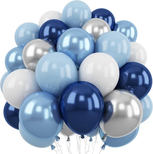 Miniatura 9 de Globos negros dorados, paquete de 60 globos de látex de 12 pulgadas negros metálicos cromados dorados con globo de confeti dorado para hombres