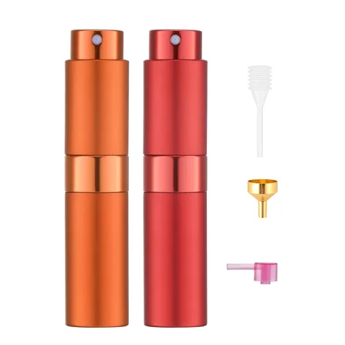 Miniatura 18 de Tekson Atomizador de perfume de viaje de 8ml recargable, mini botella de spray de colonia vacía, pequeño rociador portátil de loción para después