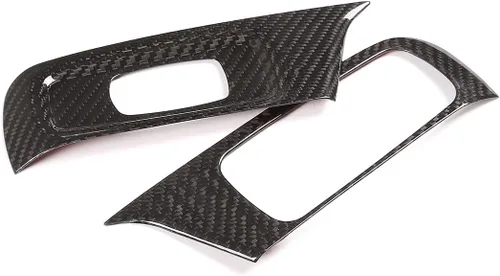 Miniatura 6 de Ajuste para Porsche 911 718 LHD 2013-2021 Accesorios interiores de fibra de carbono real para puerta de automóvil, panel de interruptor de control