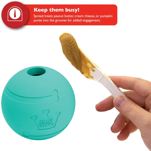 Miniatura 3 de Chew King - Pelotas para lanzar y buscar, juguete de goma natural extremadamente duradero de 4 pulgadas, paquete de 2 (CM-10031-CS01)