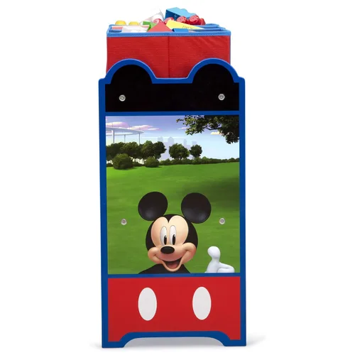 Miniatura 9 de Delta Children Organizador de almacenamiento de juguetes con diseño de 6 contenedores, Disney Mickey Mouse Mickey Mouse Hot Dog Hill