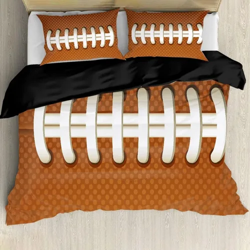 Miniatura 15 de BIGCARJOB Juego de edredón de fútbol para niños, juego de funda de edredón deportiva con estampado de fútbol americano, colcha vintage