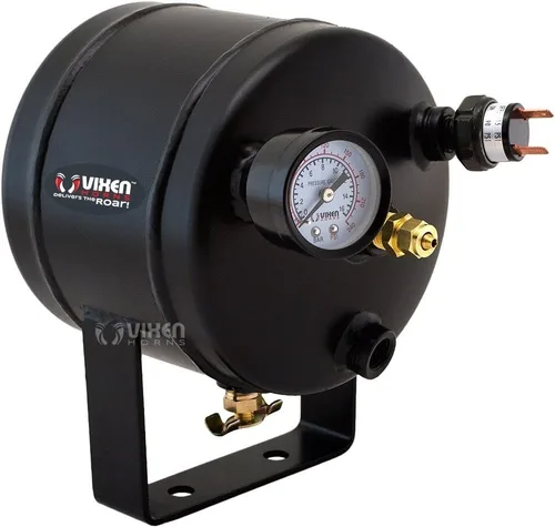 Miniatura 2 de Vixen Horns Tanque de bocina de tren/aire de 0.5 galones (2 litros) con compresor de 150 PSI a bordo sistema/kit 12V VXO8805