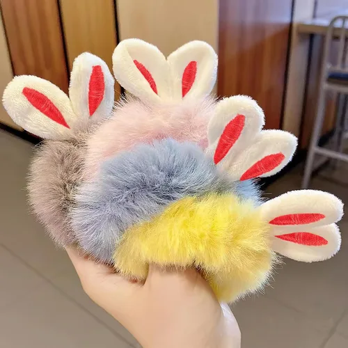 Miniatura 5 de Amosfun 20 piezas de accesorios de horquilla de orejas de conejo, mini pinzas para orejas de conejo, accesorios de bricolaje para mujeres y niñas