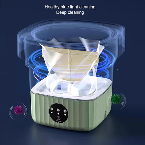 Miniatura 3 de Portable Washing Machine, 2 in 1 Small Washing Machine, Foldable Collapsible Mini Washer and Spin Drying, Cleaning for Underwear, Baby Clothes