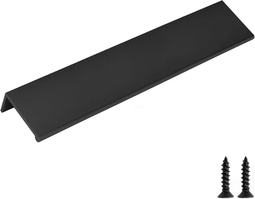 Miniatura 14 de Goldenwarm - Paquete de 10 tiradores negros de 2-1/2 pulgadas con borde de dedo, tiradores para cajones de cocina, color negro mate, manijas