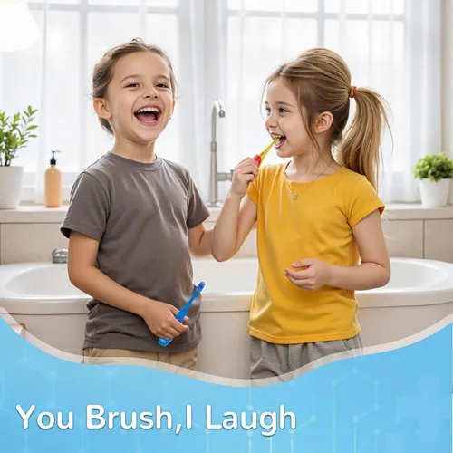 Miniatura 6 de Lily's Home Cepillo de dientes divertido para niños, cerdas suaves, temporizador de cepillado eléctrico de minutos, premio de dentista lindo niño