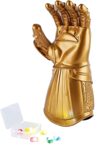 Miniatura 3 de juyocmy Guantelete infinito de superhéroe para adultos con luz LED extraíble imán de gemas infinitas para cosplay Halloween guantelete infinito