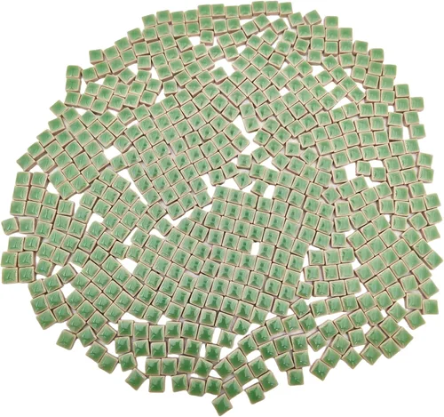 Miniatura 14 de 500 PCS / 1.1 LB Azulejos de Mosaico Cuadrados de Cerámica, 0.4 x 0.4 pulgadas Hechos a Mano para Hacer Micro Azulejos de Mosaico Creativos