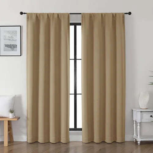 Miniatura 114 de Gwine Cortinas opacas para dormitorio, 54 pulgadas de largo, paneles de cortina de ventana con aislamiento térmico y reducción de ruido, cortinas
