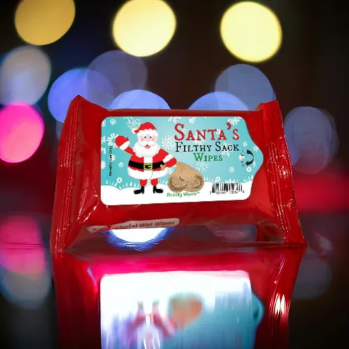 Miniatura 5 de Santa's Filthy Sack Wipes - Toallitas húmedas navideñas para amigos, tamaño de bolsillo, sin alcohol