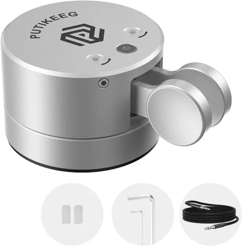 Miniatura 6 de Putikeeg Mini llave de código morse, pala doble CW con base magnética, paletas de retorno magnéticas, llave Lambic Morse para radioaficionado (gris)