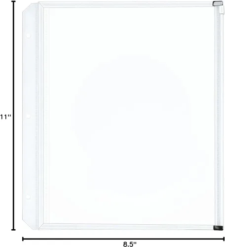 Miniatura 8 de Bolsillos cartón con cierre, 8 – 1/2 X 11, transparente, 3 Bolsillos/Pack, Transparente