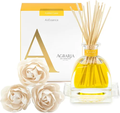 Miniatura 46 de AGRARIA Set de Difusor de Aroma de Flores y Varillas AirEssence, Juego de Fragancia Botánica de Flores Sola Hecho a Mano, Juego de Difusor de Aceite
