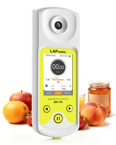 Refractómetro digital 3 en 1 con ATC para elaboración de vino, cerveza casera, medidor recargable de 0-95% Brix para café, jugo, miel, jarabe de arce