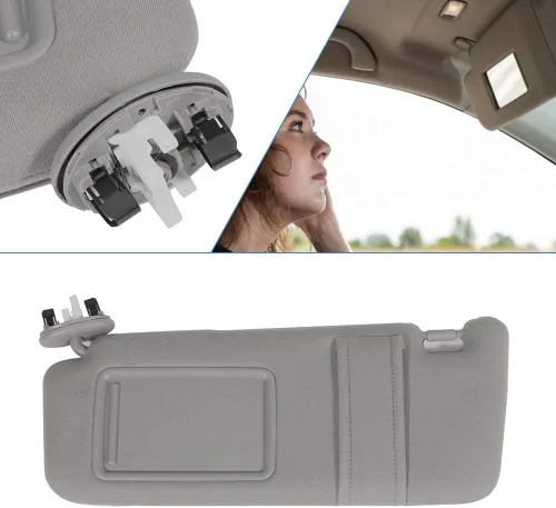 ECCPP Parasol gris para el lado izquierdo del conductor para Toyota Camry Sedan de 4 puertas con luz de tocador para Toyota Camry Sedan de 4 puertas