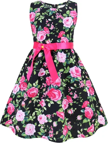 Miniatura 61 de Vestido de verano para niña, de algodón, con diseño floral