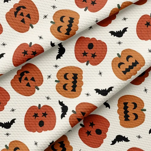 Miniatura 13 de The Yard - Tela texturizada con diseño de bala de calabaza de otoño para Halloween, Liverpool, elástica floral, 1 yarda, tela de punto grueso