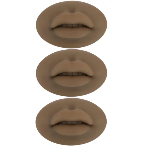Miniatura 10 de Tattoo Fake Lips 3Pcs Tattoos Practice Lips 5D Silicone Lip for Makeup Practices Realistic Tattooss Practicess Skins Training Microblading Practics