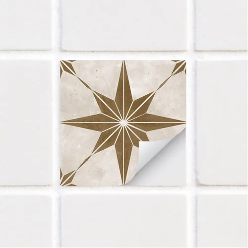 Miniatura 15 de Adhesivos de vinilo para azulejos de pared autoadhesivos, calcomanías impermeables para decoración de cocina, baño, línea ondulada de abulón, 6 x 6