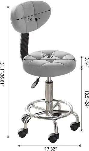Miniatura 2 de Silla de dibujo de oficina con respaldo y reposapiés, silla de escritorio de oficina multiusos, silla de hogar, cojín de asiento grueso