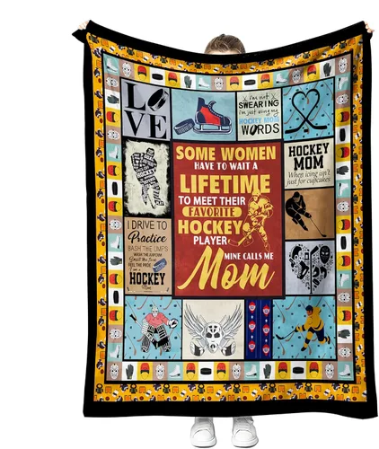 Miniatura 11 de Manta de hockey, regalos para niños y niños, suave y acogedora ropa de cama de hockey, manta de vellón, regalos de hockey para hombres y mujeres