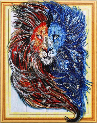 Miniatura 8 de Ezzo Kit de pintura de diamante 5D para adultos, 20 x 16 pulgadas, juego de arte de bricolaje por números, arte de diamantes con forma espacial