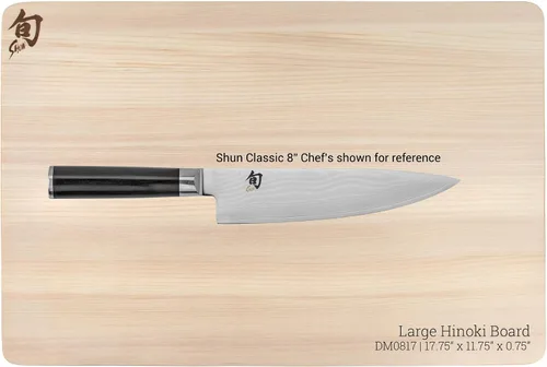Miniatura 8 de Shun Cutlery - Tabla de cortar grande Hinoki, 17.75" x 11.75" pulgadas, tabla de cortar japonesa de madera grande para cocina, madera medianamente