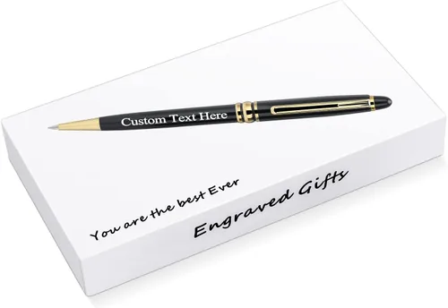 Miniatura 2 de Bolígrafo personalizado, bolígrafo personalizado con caja de regalo de lujo, 2 bolígrafos grabados con giro, bolígrafo grabado con tu nombre