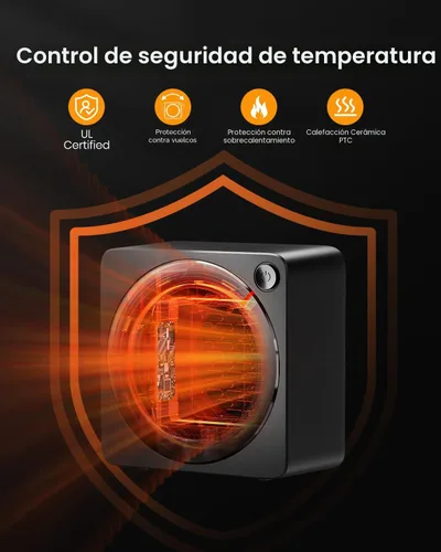 Miniatura 6 de Gaiatop Mini calentador de espacio, ligero PTC de cerámica de calentamiento rápido, 500 W, eficiencia energética para uso en interiores